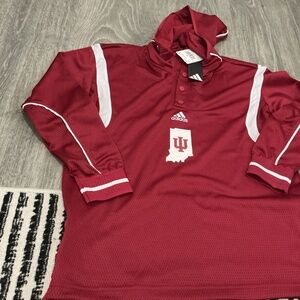 NWT men's small Adidas Indiana Hoosiers long sleeve basketball shooting hoodie